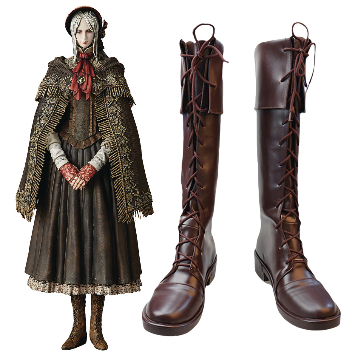 Akatsuki Deidara aus Naruto Halloween Weiße Schuhe Cosplay Stiefel