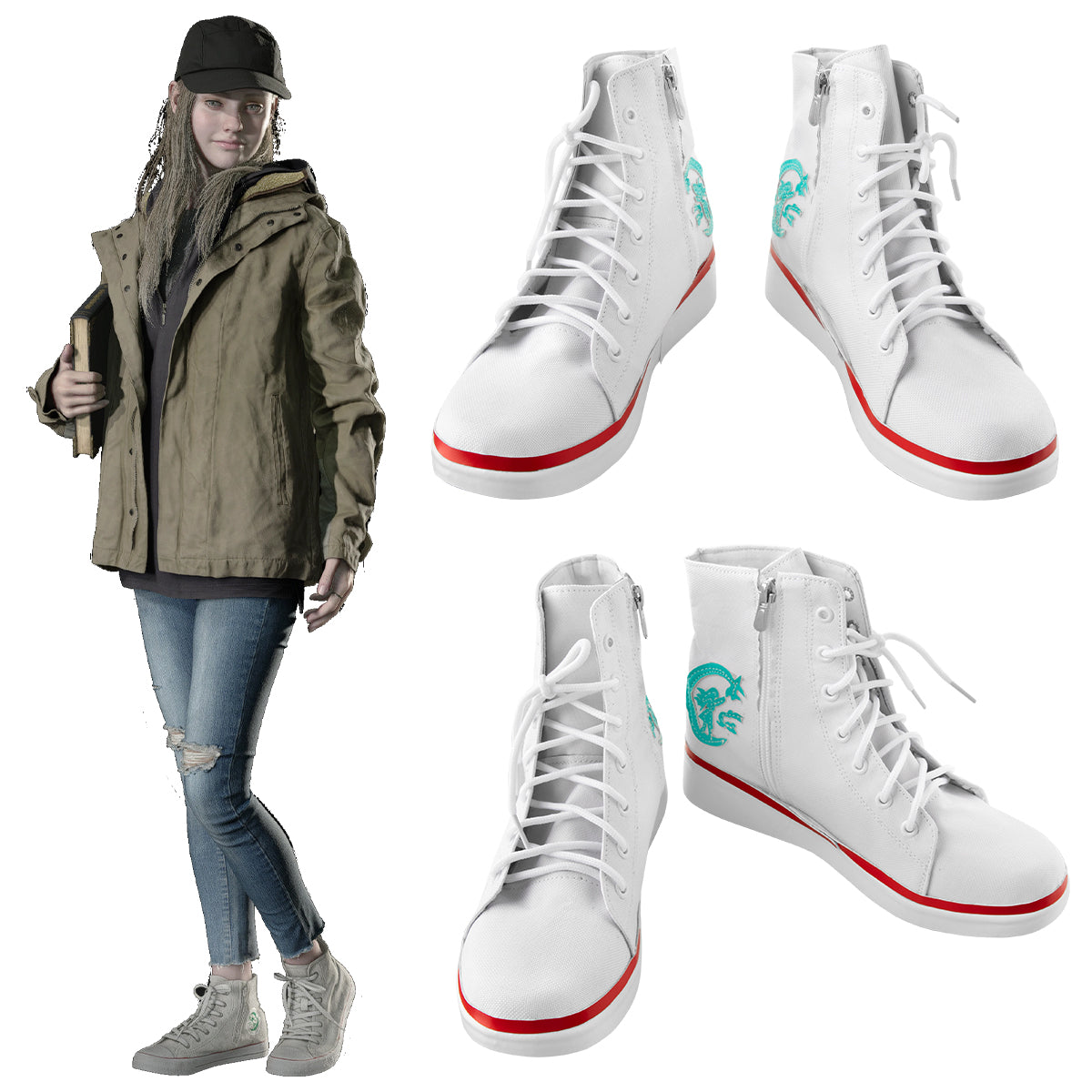 RE 8 Village Rosemary Winters White Cosplay Shoes