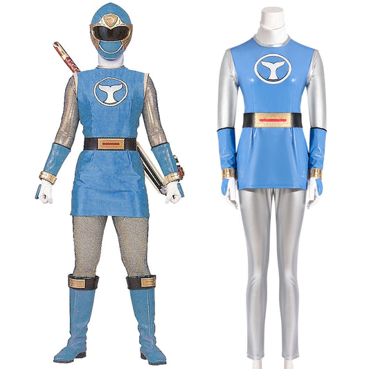 Power Rangers Ninja Storm Blue Wind Ranger Cosplay Costume