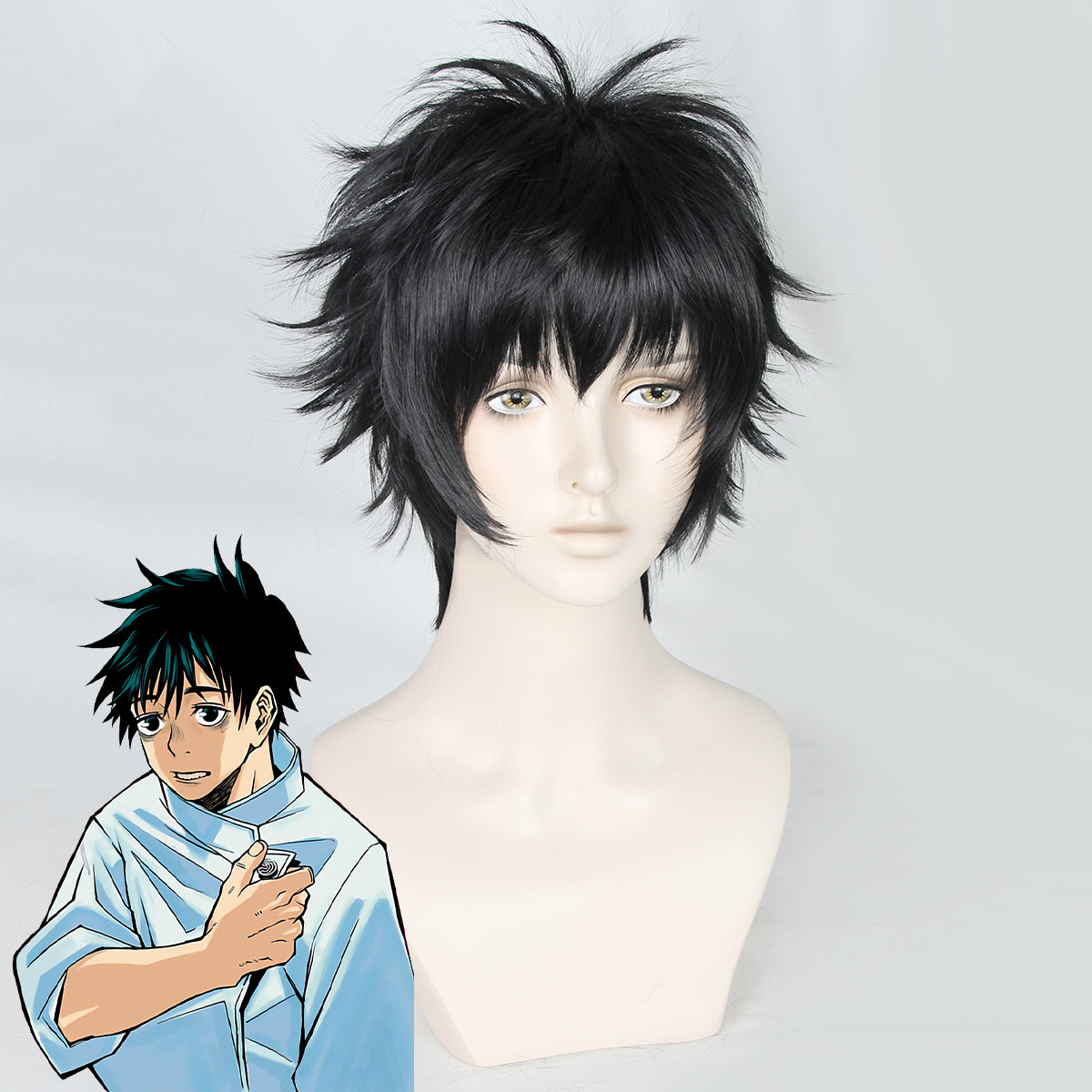 Genshin Impact Yelan Noir Violet Cosplay Perruque