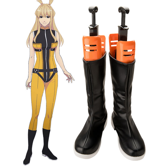 Go! Go! Loser Ranger! Yumeko Suzukiri Black Shoes Cosplay Boots