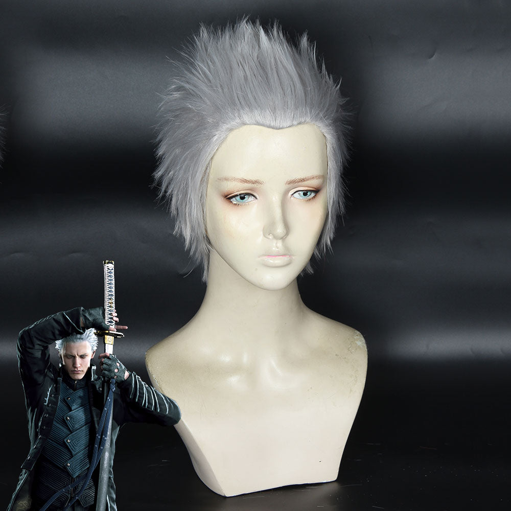 Zhongli von Genshin Impact Halloween braune Cosplay-Perücke