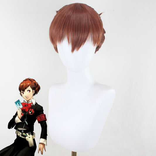 Shin Megami Tensei: Persona 3 Female Protagonist Minako Arisato Red Brown Cosplay Wig