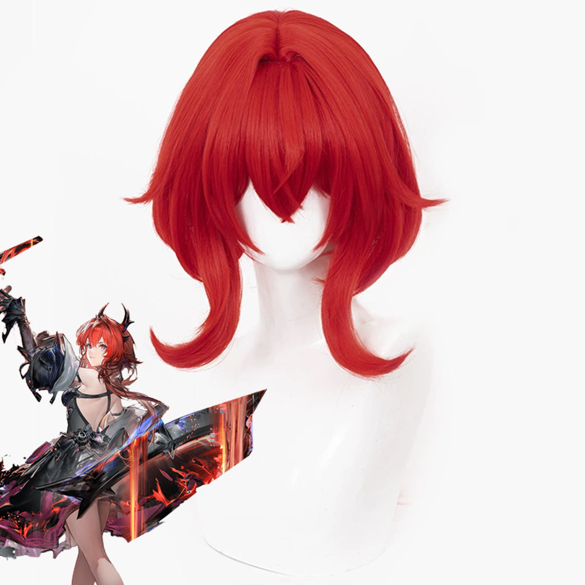 Zhongli von Genshin Impact Halloween braune Cosplay-Perücke