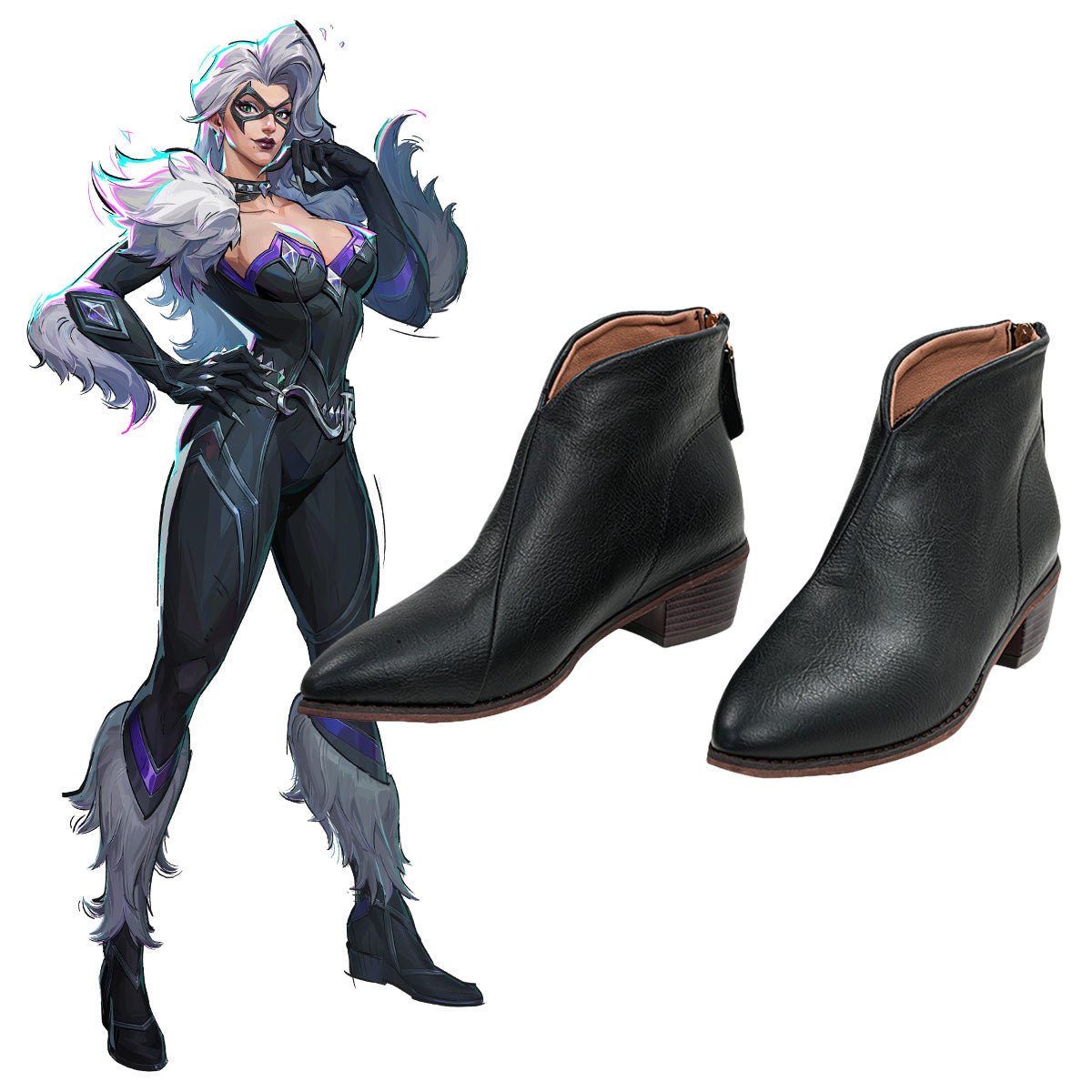 Akatsuki Deidara de Naruto Halloween zapatos blancos botas de Cosplay