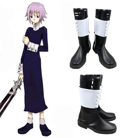 Soul Eater Crona Black Cosplay Shoes