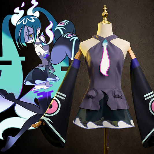 Pokemon feat. Hatsune Miku Project VOLTAGE Ghost Type Cosplay Costume