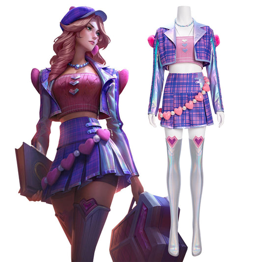 League of Legends LOL Valentine's Day 2023 Heartache Caitlyn Cosplay Costume