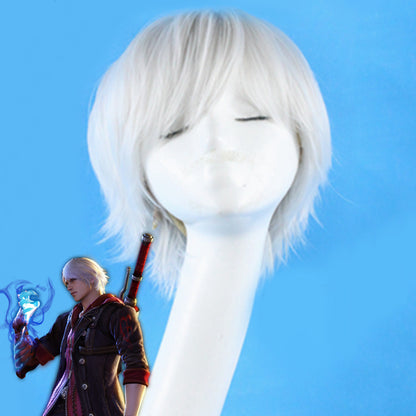 Devil May Cry 4 Nero Silver Cosplay Wig