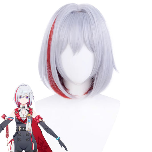 Honkai: Star Rail Topaz Sliver Red Cosplay Wig