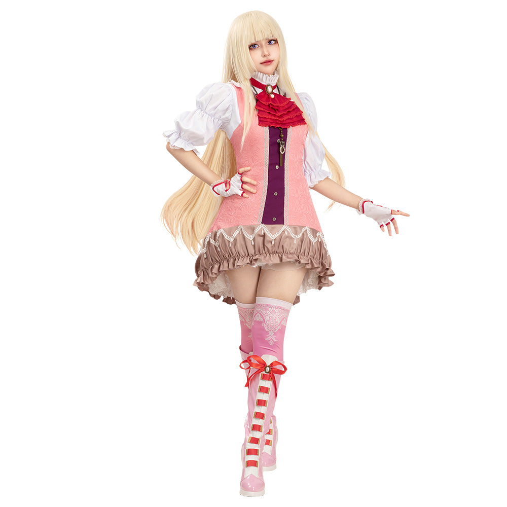 tekken 8 mini dress Lili Women White Set Party Carnival Halloween Cosplay Costume How to unlock unique character
