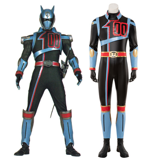 Power Rangers S.P.D. SPD Shadow Ranger Cosplay Costume