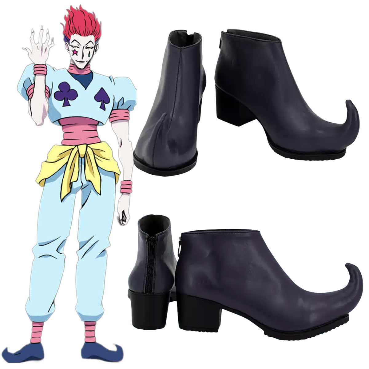 Hunter x Hunter Hisoka Morow Purple Cosplay Shoes