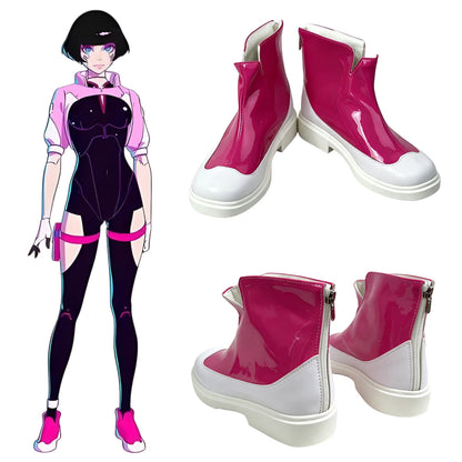 Cyberpunk: Edgerunners Ending Theme Let You Down Sasha Yakovleva Pink Cosplay Shoes
