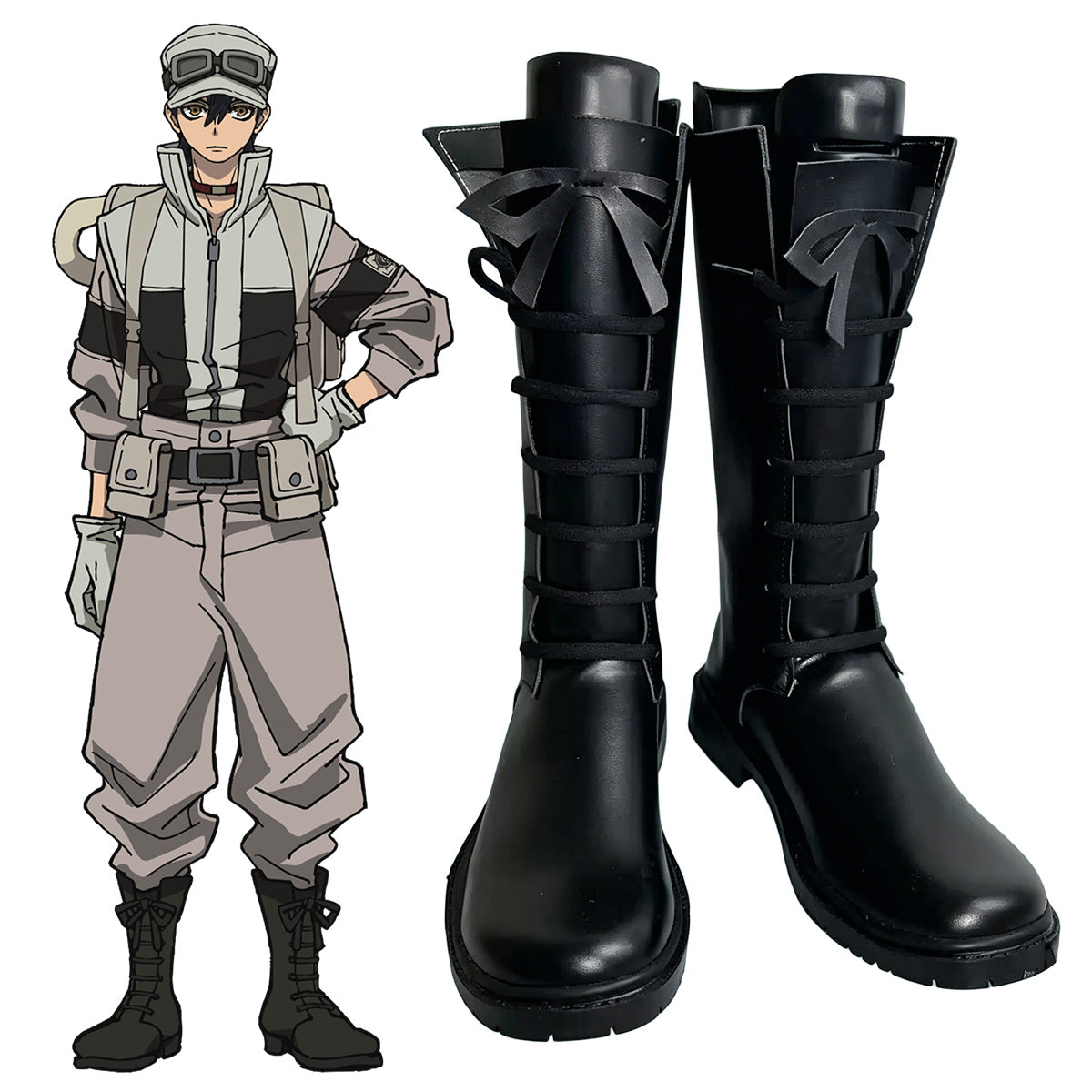Akatsuki Deidara aus Naruto Halloween Weiße Schuhe Cosplay Stiefel