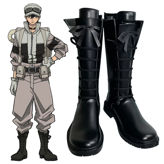 Gachiakuta Follo Tunito Cleaners Team Uniform Shoes Cosplay Boots