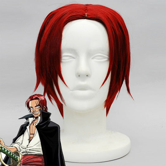 One Piece Red-Haired Shanks Red Cosplay Wig