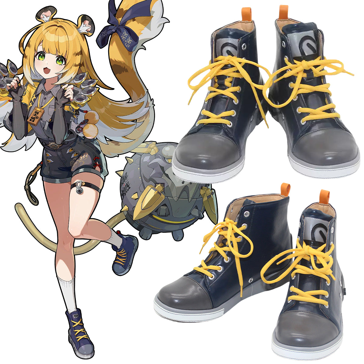 Zenless Zone Zero Ju Fufu Blue Cosplay Shoes