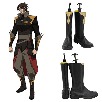 Castlevania Season 3 2020 Anime Trevor Belmont Black Shoes Cosplay Boots