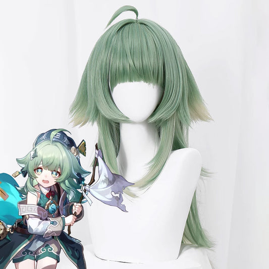 Honkai: Star Rail Huohuo Green Cosplay Wig
