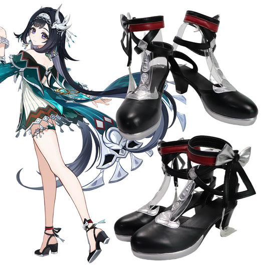 Genshin Impact Lanyan Black Cosplay Shoes