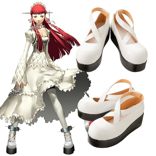 Persona 3 Chidori Yoshino White Cosplay Shoes