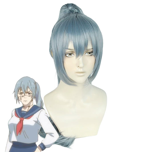 Genshin Impact Yelan schwarz lila Cosplay Perücke