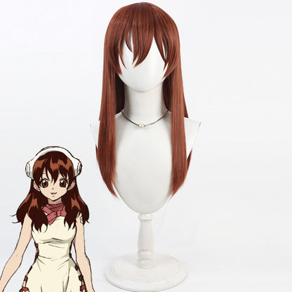 Dr.Stone Yuzuriha Ogawa Brown Cosplay Wig