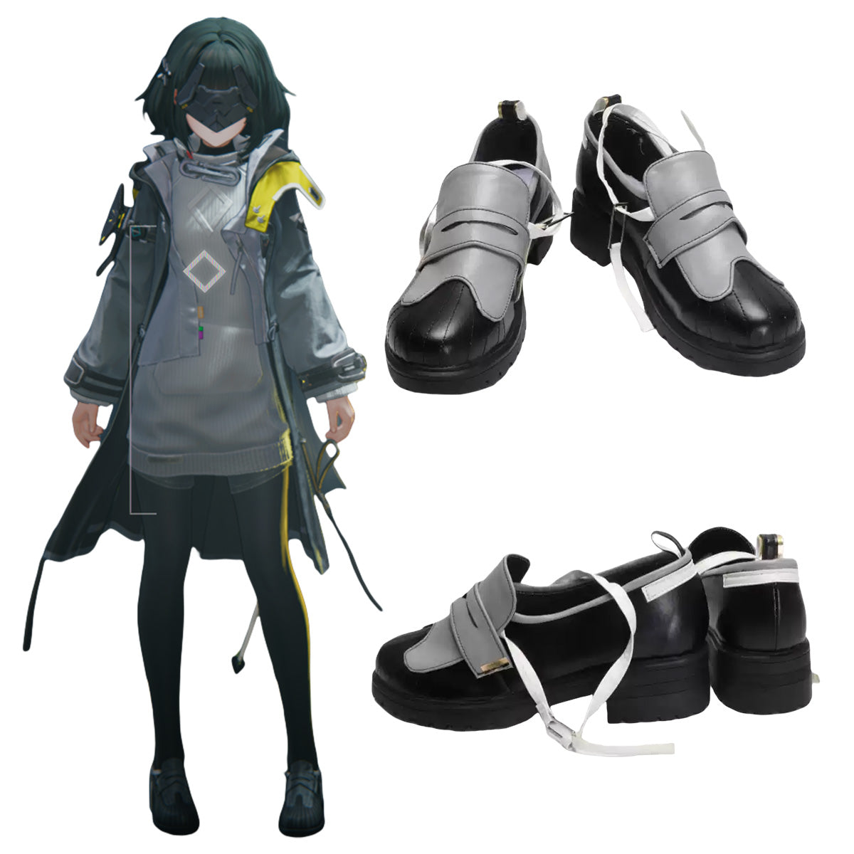 Akatsuki Deidara aus Naruto Halloween Weiße Schuhe Cosplay Stiefel