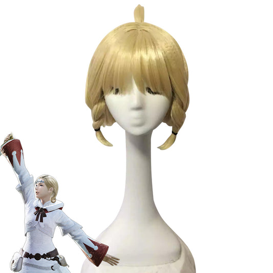 Final Fantasy XIV FF14 White Mage Golden Cosplay Wig
