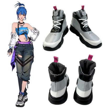 Akatsuki Deidara aus Naruto Halloween Weiße Schuhe Cosplay Stiefel