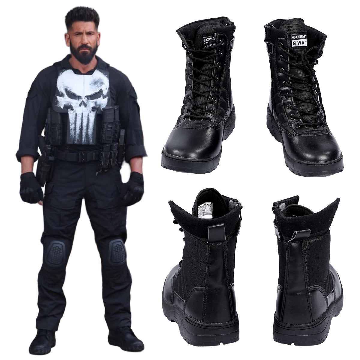 Akatsuki Deidara aus Naruto Halloween Weiße Schuhe Cosplay Stiefel
