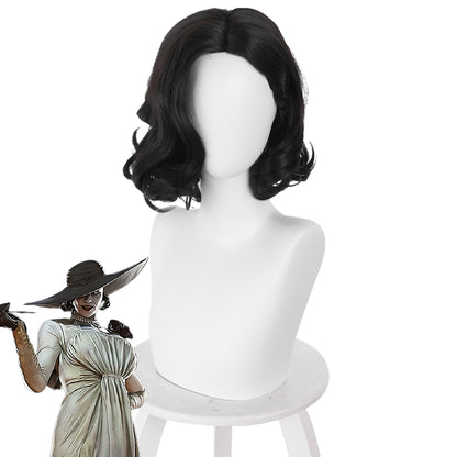 RE 8 Village Alcina Dimitrescu Vampire Lady Dimitrescu Black Cosplay Wig