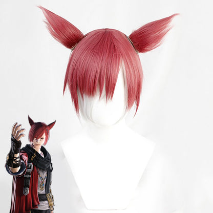 【In Stock】Final Fantasy XIV 5.3 G'raha Tia Red Cosplay Wig