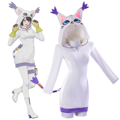 Digimon Story: Time Stranger Gatomon Kanan Yuuki Cosplay Costume