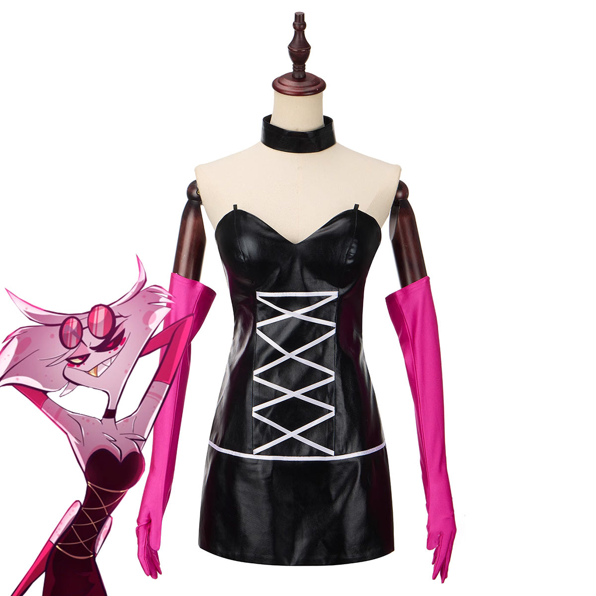Hazbin Hotel Angel Dust Tight Dress Cosplay Costume – Gcosplay