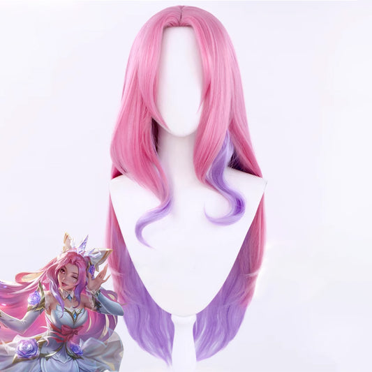 League of Legends LOL Prestige Crystal Seraphine Pink Purple Cosplay Wig