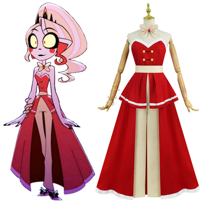 Hazbin Hotel Season 2 Charlie Party Dress Red Dress Cosplay Costume