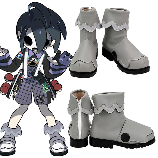 PM Sword And Shield Ghost-Type Gym Leader Allister White Cosplay Shoes