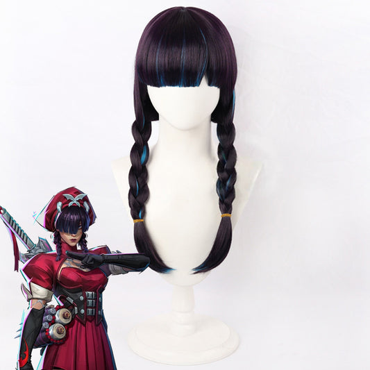 MAV Rivals Psylocke Blood Kariudo Black Cosplay Wig