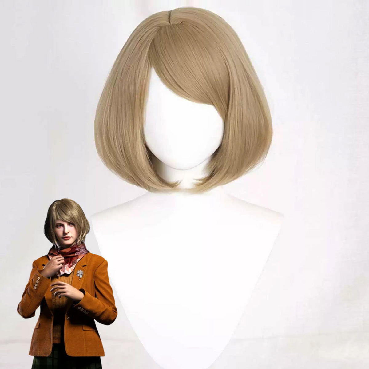 RE IV 4 Remake Ashley Graham Cosplay Wig