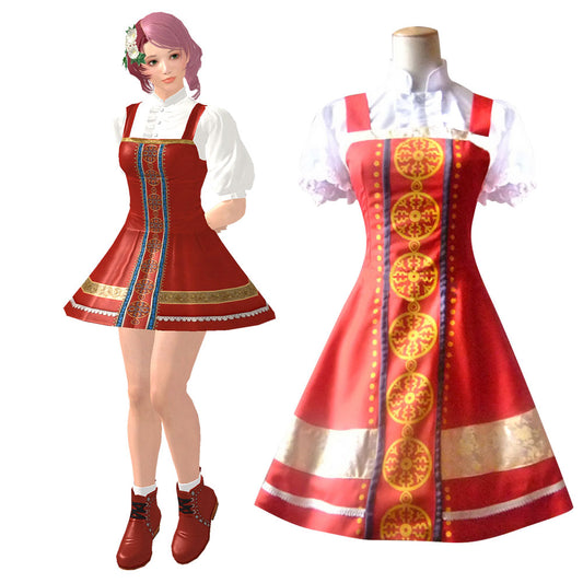 Tekken 7 Alisa Bosconovitch Red Dres Cosplay Costume