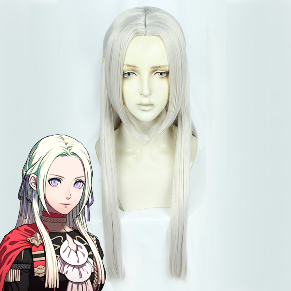 FE Three Houses Edelgard Von Hresvelg Sliver White Cosplay Wig
