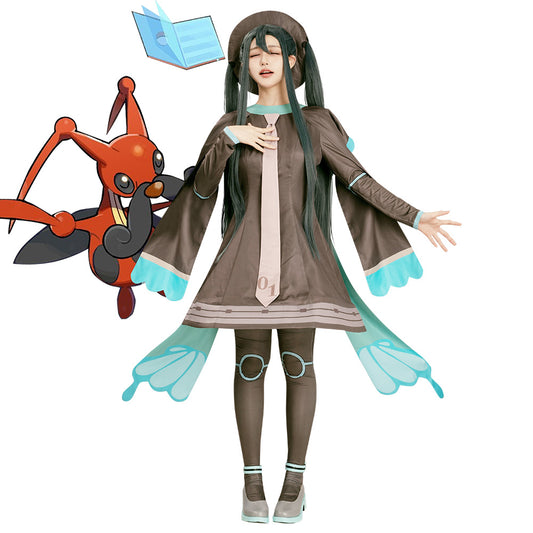 Pokemon feat. Hatsune Miku Project VOLTAGE Bug Type Cosplay Costume