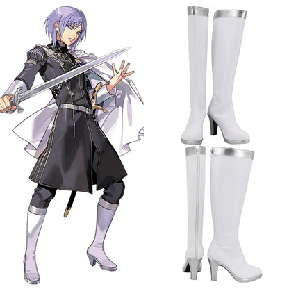 Akatsuki Deidara de Naruto Halloween zapatos blancos botas de Cosplay