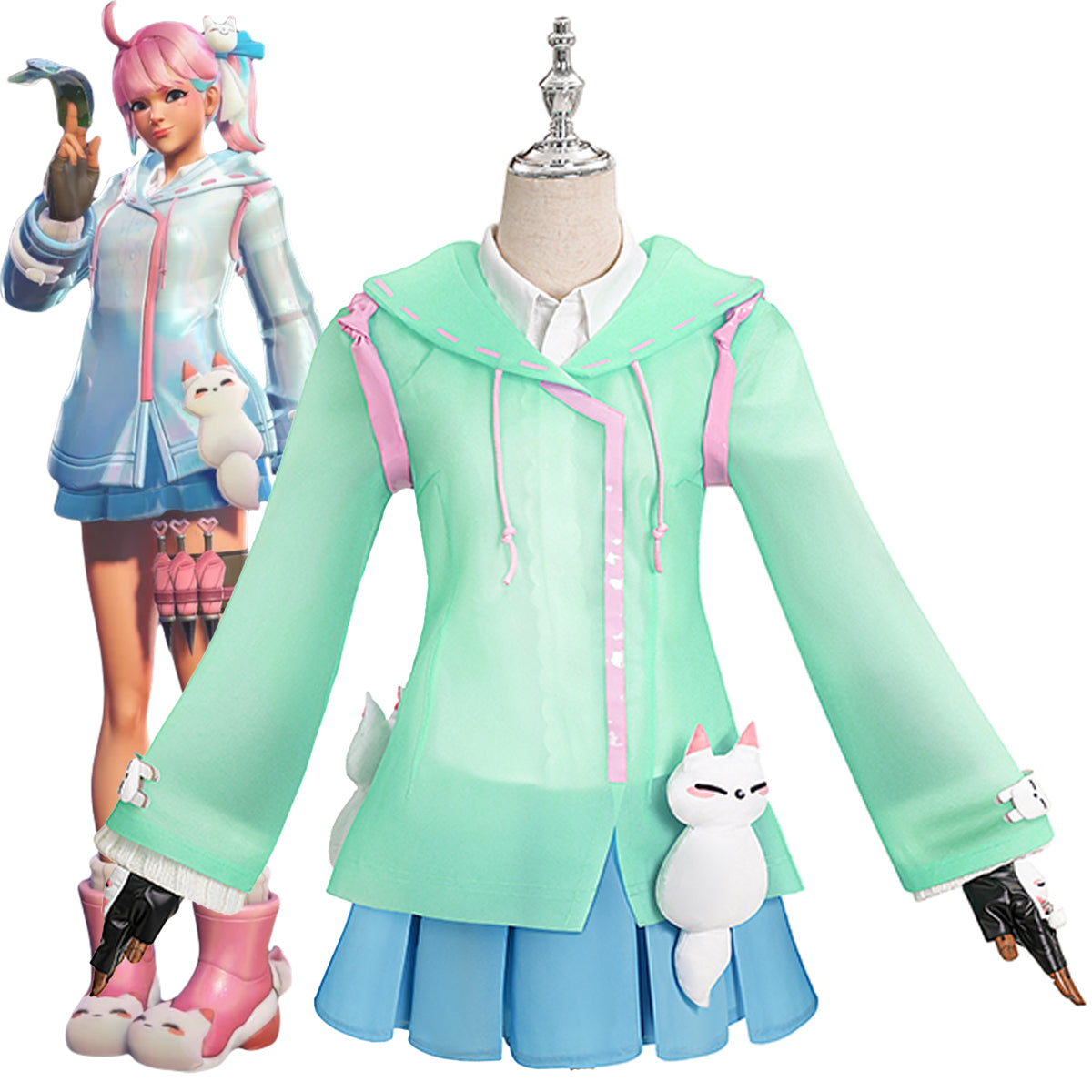 Overwatch 2 Kiriko Rainy Day Skin Cosplay Costume