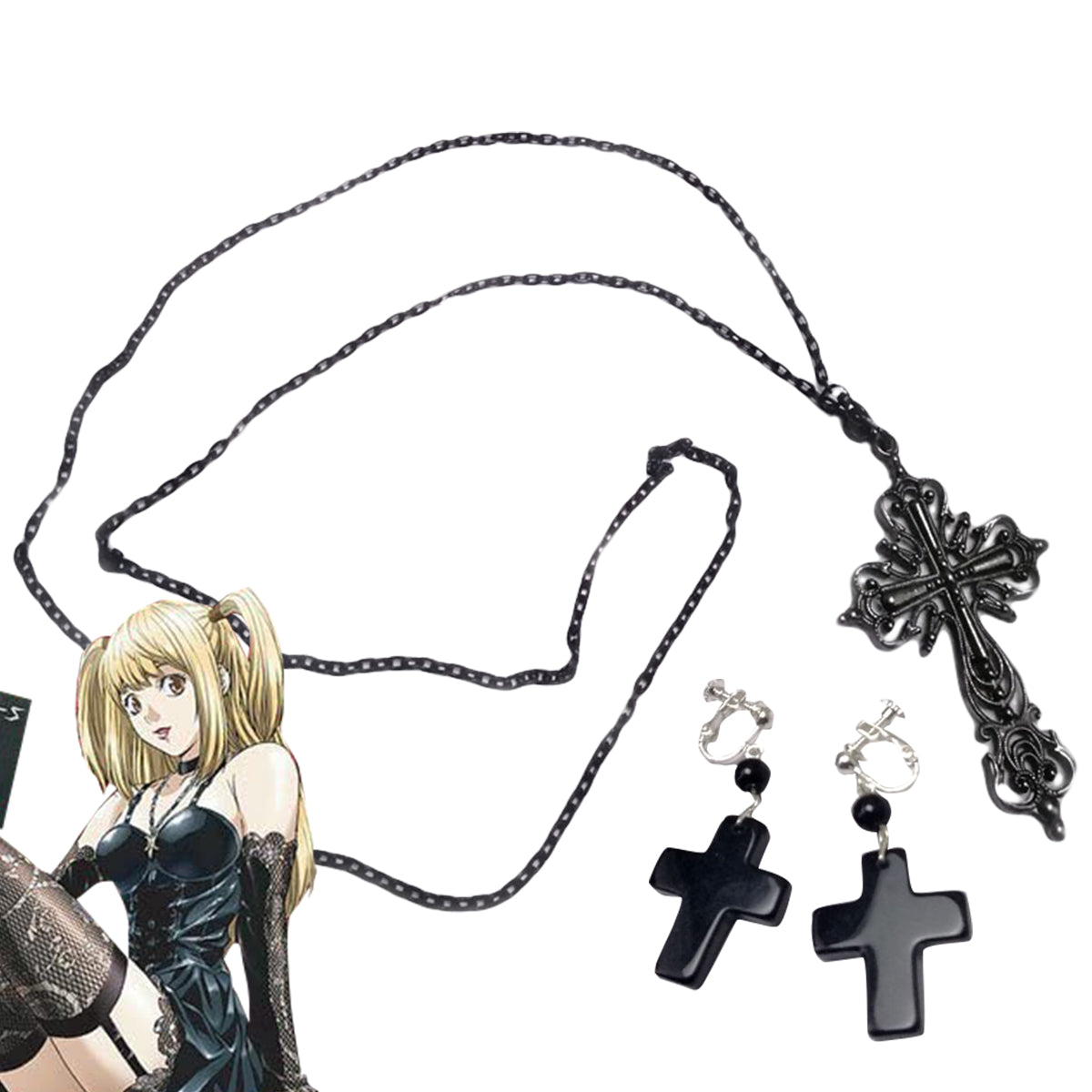 Death Note Misa Amane Punk Gothic Halloween Cosplay Accessory Prop