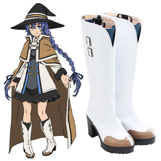 Mushoku Tensei: Jobless Reincarnation Roxy Migurdia Silver Shoes Cosplay Boots