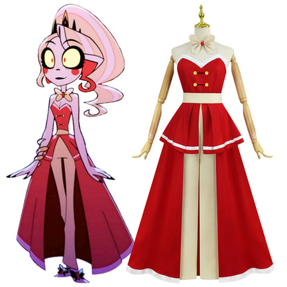 Hazbin Hotel Season 2 Charlie Party Dress Red Dress Cosplay Costume – Gcosplay