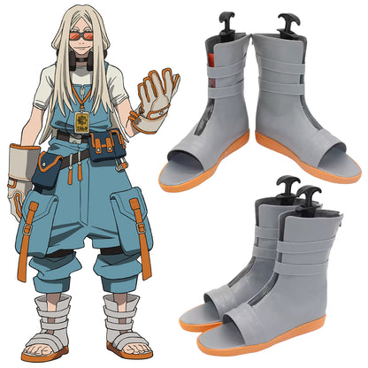 GACHIAKUTA Augusta Silver Shoes Cosplay Boots